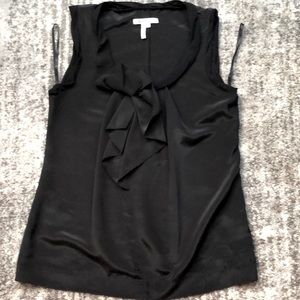 BCBGeneration Black Ruffle Front Blouse       Sz Small